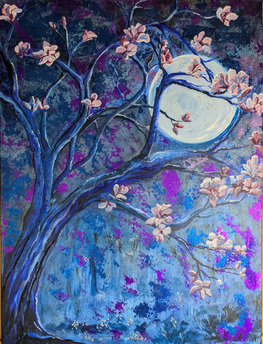 Moonlit Magnolias 2 Fine Art Print